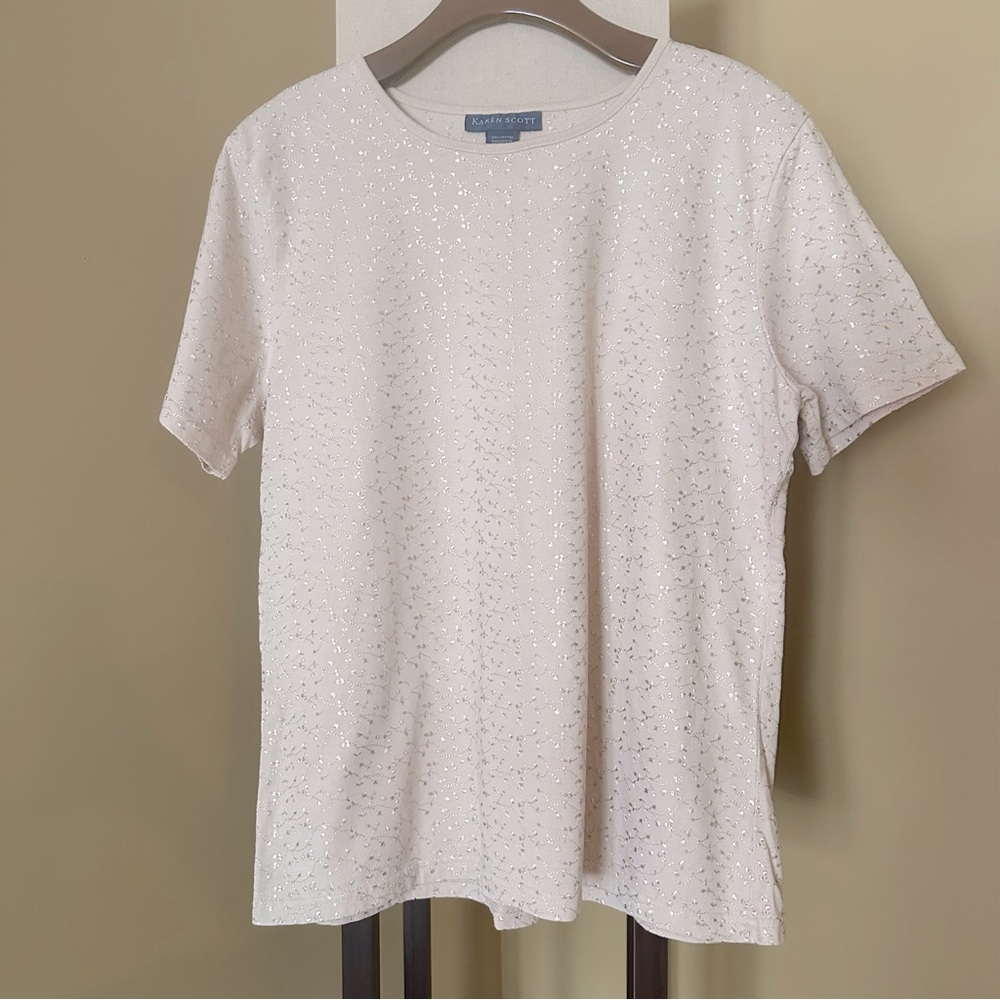 Karen Scott Embroidered Tshirt